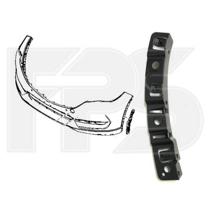 Кріплення бампера переднього нижнє ліве Mazda CX-5 2017- FPS