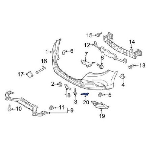 Молдинг решітки переднього бампера лівий Mazda 3 BM 2016-2018 (TP) хром BAJC50C22