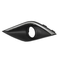 Решітка переднього бампера ліва Mitsubishi Outlander 3 15-18 з отв. (Китай) 6400G481