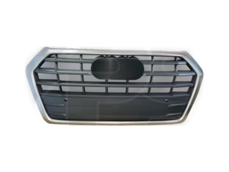 Решітка радіатора Audi Q5 S-Line 17-20 (Тайвань) сірий металік, хром 80A853651