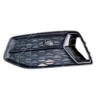 Решітка переднього бампера ліва Audi A6 C8 19-22 (Тайвань) чорний мат, чорний глянець