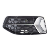 Решітка переднього бампера ліва Audi A6 C8 19-22 (Тайвань) чорний мат, сірий металік