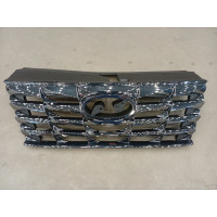 Решітка радіатора Hyundai Tucson NX4 21- (Тайвань) без отв. під камеру, хром, чорна 86350N9100