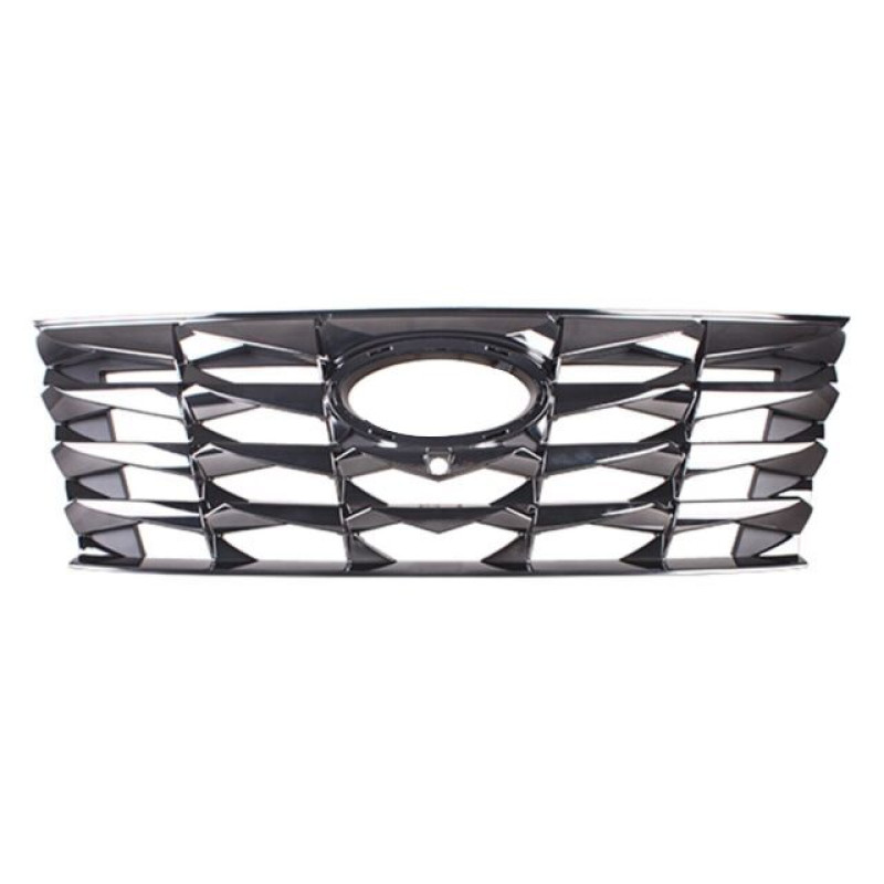 Решітка радіатора Hyundai Tucson NX4 21- (Тайвань) з отв. під камеру, хром, чорна 86350N9110