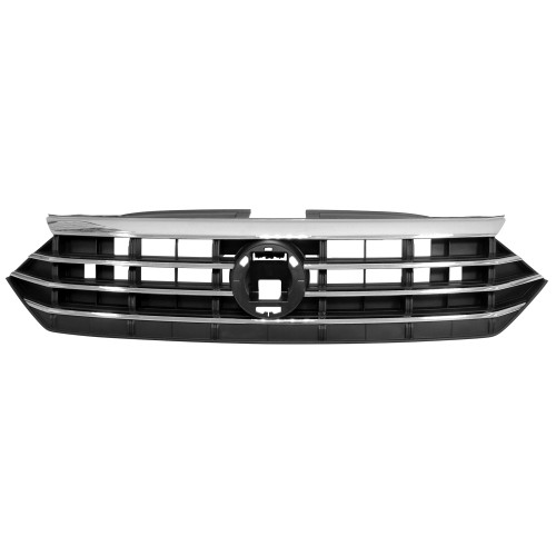Решітка радіатора VW Jetta 7 18- (Тайвань) чорна, хром молдинги 17A853651EIDJ