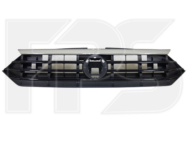 Решітка радіатора VW Jetta 7 18- R-Line (Тайвань) чорна, хром молдинг