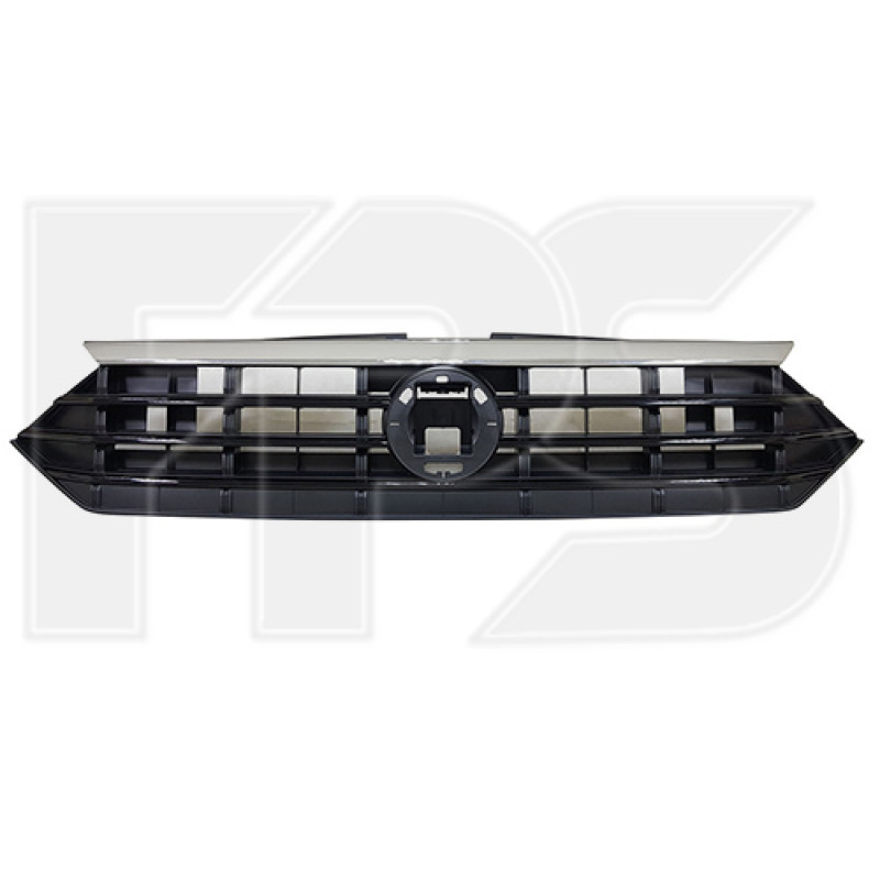 Решітка радіатора VW Jetta 7 18- R-Line (Тайвань) чорна, хром молдинг