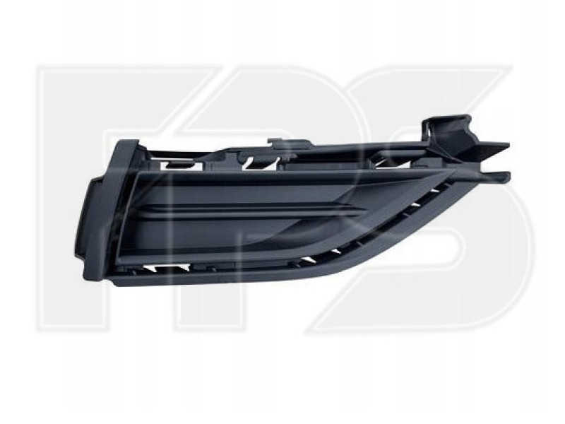 Решітка переднього бампера ліва VW Golf 7 17-20 (Тайвань) без отвора, чорна текстура
