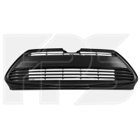 Решітка переднього бампера середня Toyota Corolla E17 L/LE USA 16-19 (Тайвань) чорний глянець