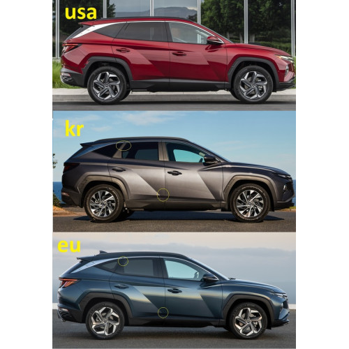 Скло дверне заднє ліве (коротка база EU) Hyundai Tucson NX4 2021-2025 XYG