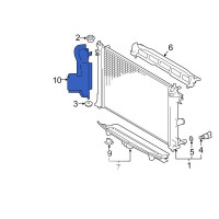 Дефлектор радіатора лівий Toyota Highlander 19- (Тайвань) 16595-0P030
