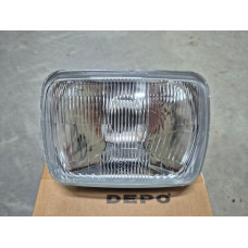 Фара передня 20x14,2 см ліва/права Mitsubishi L200 1, L300, Toyota Hiace, Hilux, 4Runner, Jeep Cherokee XJ, Mazda E Bus, 323 F BG, Nissan Patron K160 (Depo) без кр.