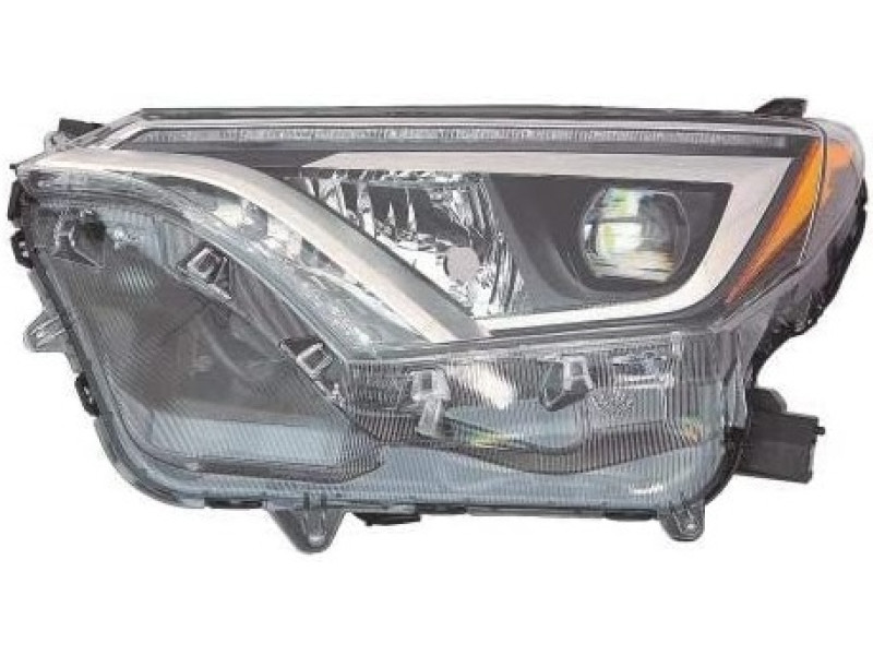 Фара передня ліва Toyota RAV4 16-19 USA (Китай) LED, жовта вставка