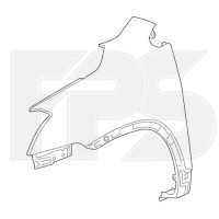 Крило переднє ліве Opel Mokka X, Buick Encore 16-20 без отвора (Тайвань)