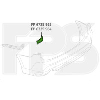 Кріплення бампера заднє ліве внутрішнє Subaru Forester SK 2019- Тайвань