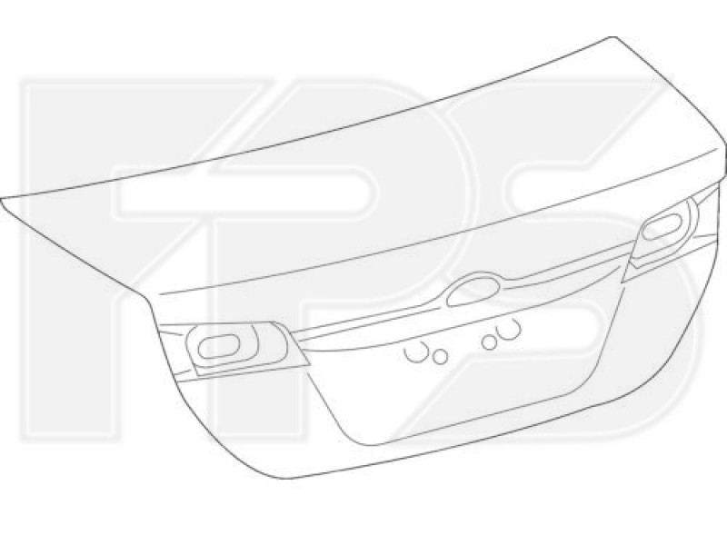 Кришка багажника без отв. під спойлер, з отв. під камеру Toyota Camry XV50 2011-2014 (Китай)