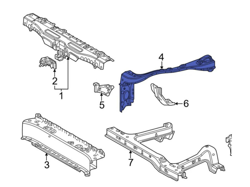 Панель передня верхня ліва Toyota BZ4X, Subaru Solterra 2022- FPS 5320342050