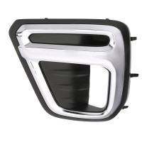 Решітка переднього бампера ліва Subaru Forester SK 19- (Тайвань) чорний глянець, хром, під LED 57731SJ130