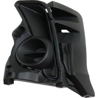 Решітка переднього бампера ліва Toyota Highlander 16-19 (Тайвань) без отвора, чорна текстура  