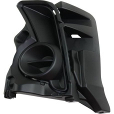 Решітка переднього бампера ліва Toyota Highlander 16-19 (Тайвань) без отвора, чорна текстура  