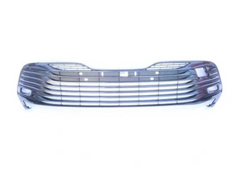 Решітка переднього бампера середня Toyota Camry XV70 LE/XLE 17-21 (Тайвань) з отв. під ПТФ, сірий глянець 5310233170