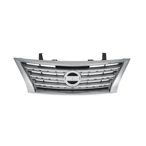 Решітка радіатора Nissan Sentra 2012-2016 (Тайвань) хром / сірий металік 62310-3SH0A