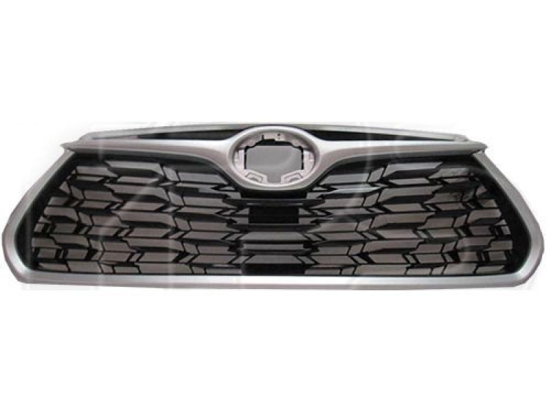 Решітка радіатора Toyota Highlander 19- (Тайвань) чорн. глянець / сірий металік 53101-0E360