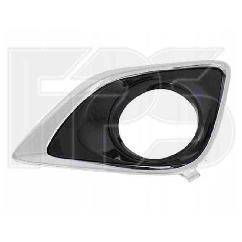 Решітка бампера ліва Toyota Venza 13-15 з отвором, чорна / хром (Тайвань)