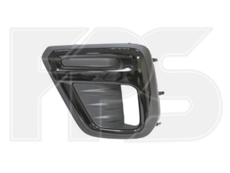 Решітка переднього бампера ліва Subaru Forester SK 19- Sport, з отвором, чорний мат / чорний глянець (Тайвань)