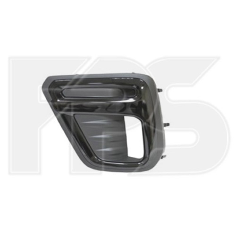 Решітка переднього бампера ліва Subaru Forester SK 19- Sport, з отвором, чорний мат / чорний глянець (Тайвань)