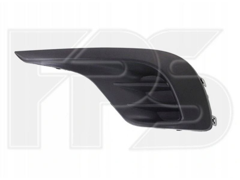 Решітка переднього бампера ліва Toyota Highlander 10-13 (Тайвань) чорна, без отвора