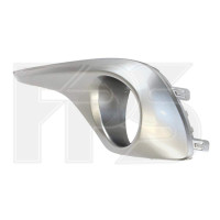 Решітка переднього бампера ліва Toyota Highlander 10-13 (Тайвань) сірий металік, з отвором