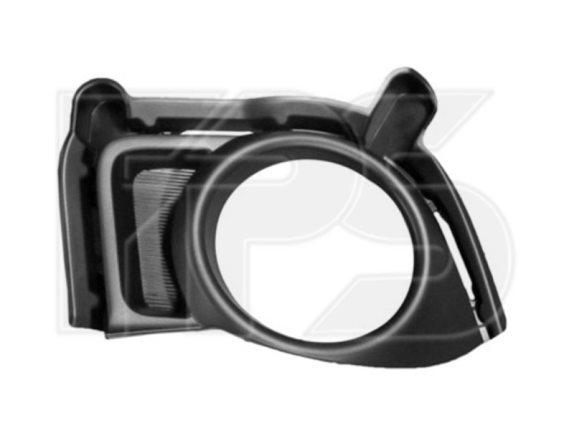 Решітка переднього бампера ліва Toyota Highlander 13-16 (Тайвань) з отвором, під DRL