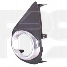 Решітка переднього бампера права Toyota Yaris 14-17 з отвором   хром (Тайвань)