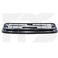 Решітка переднього бампера Toyota Highlander 16-19 (Тайвань) чорна / хром, без отв. під камеру