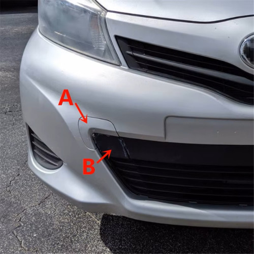 Заглушка гака переднього бампера нижня Toyota Yaris 2011-2014 текстурна FPS 521290D050