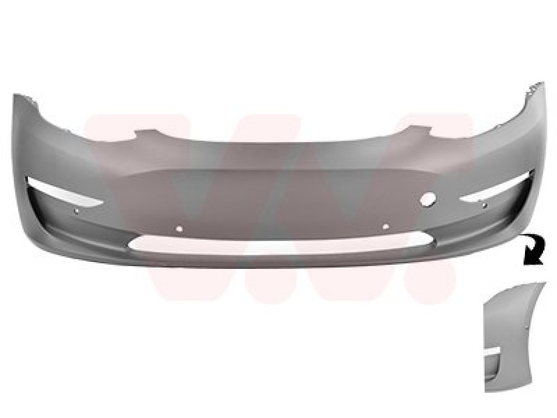 Бампер передній з отворами для парктроніків Tesla Model 3 2017-2023 Tempest 15199655s0a / 1084168s0e