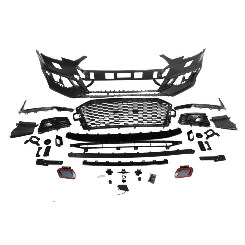 Бампер передній з решітками (комплект) Audi RS4 B9 2016-2019 Китай 