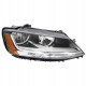 Фара передня права VW Jetta 6 USA 15-18 (TYC) LED, жовта вставка 5C7941006J