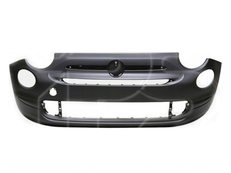 Бампер передній без отворів під молдинги Fiat 500 2015- Тайвань
