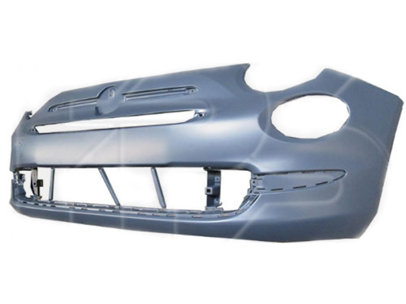 Бампер передній з отворами під молдинги Fiat 500 2015- Тайвань