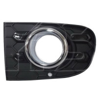 Решітка переднього бампера ліва Fiat 500 15- (Тайвань) чорний мат / глянець, хром