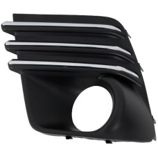 Решітка переднього бампера ліва Subaru Forester SK 21- (Тайвань) чорний мат, хром