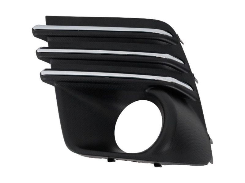 Решітка переднього бампера ліва Subaru Forester SK 21- (Тайвань) чорний мат, хром