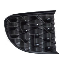 Решітка переднього бампера права Fiat 500 15- (Тайвань) без отв., чорний мат, глянець