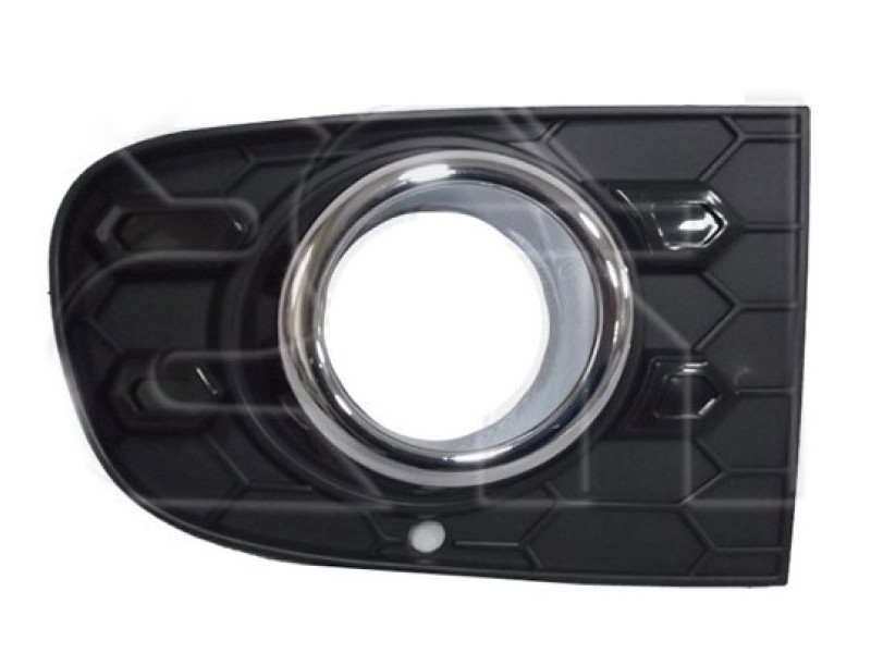 Решітка переднього бампера права Fiat 500 15- (Тайвань) чорний мат / глянець, хром