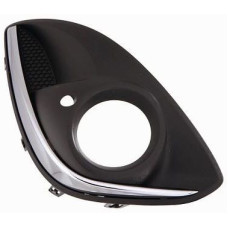 Решітка переднього бампера права Opel Corsa D 11-14 (Тайвань) з отв., хром молд. 1400867