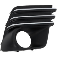 Решітка переднього бампера права Subaru Forester SK 21- (Тайвань) чорний мат, хром