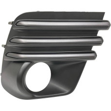 Решітка переднього бампера права Subaru Forester SK 21- (Тайвань) чорний мат, сірий металік