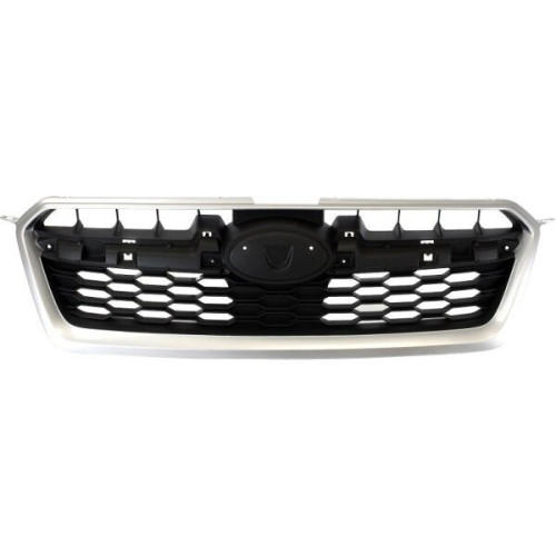 Решітка радіатора Subaru Impreza 2011-2015 (Тайвань) чорна молдинг (сірий металік) 91122FJ010